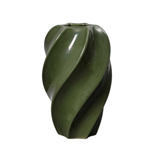 Broste Vase Odette Medium - Glossy Hunter Green